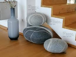 Ketu Gray Wool Pebble Pouf