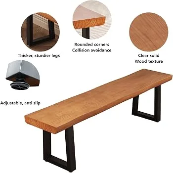 Live Edge Wooden Bench