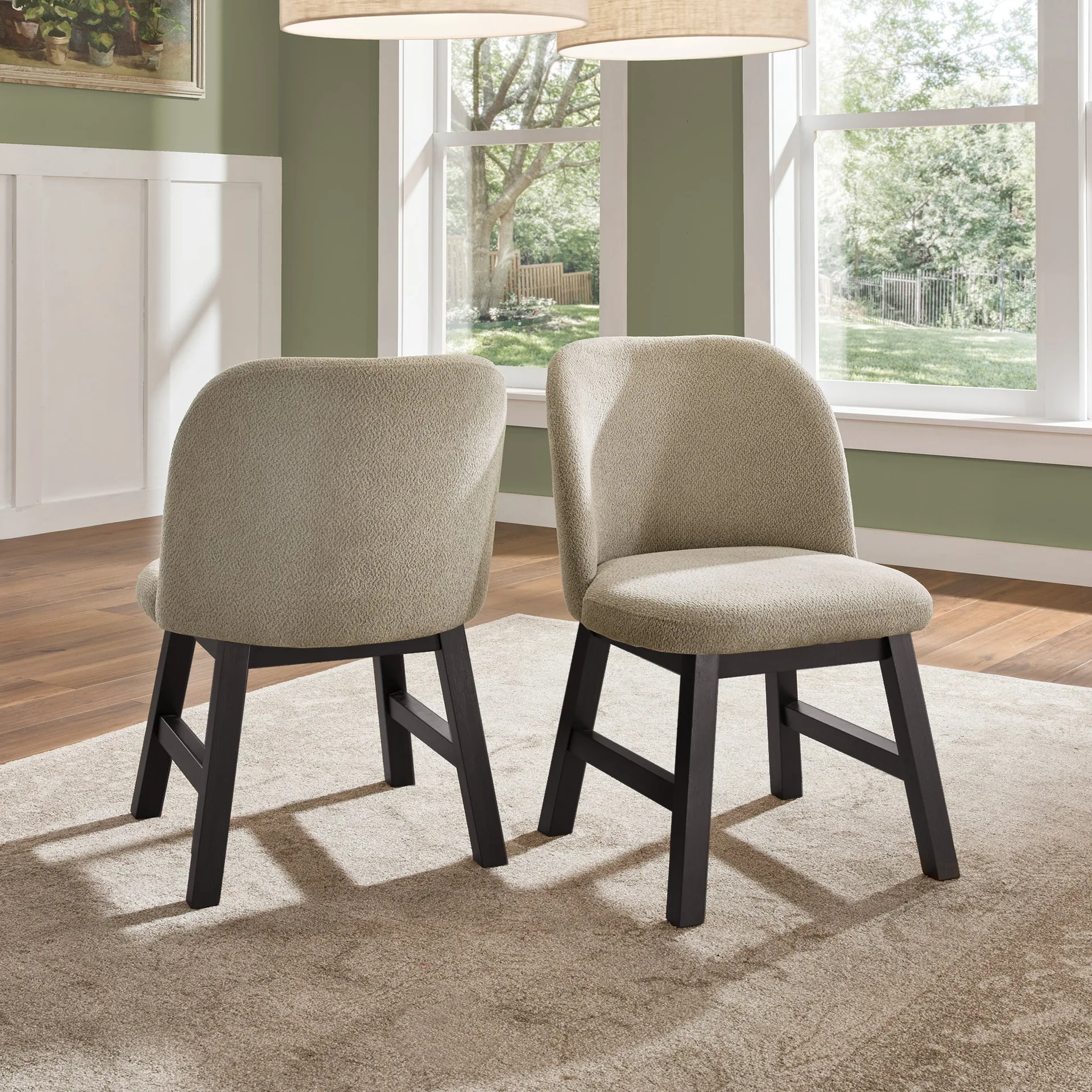 Curved Upholstered Dining Chair