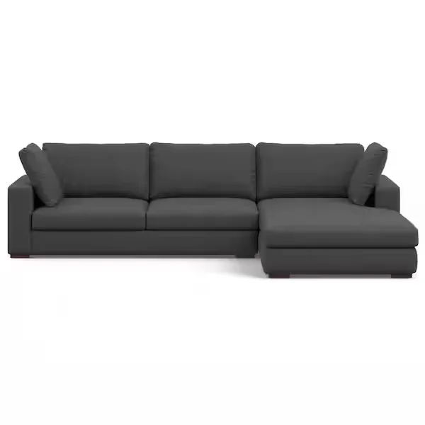 Charlie Modern Gray Fabric Sectional Sofa