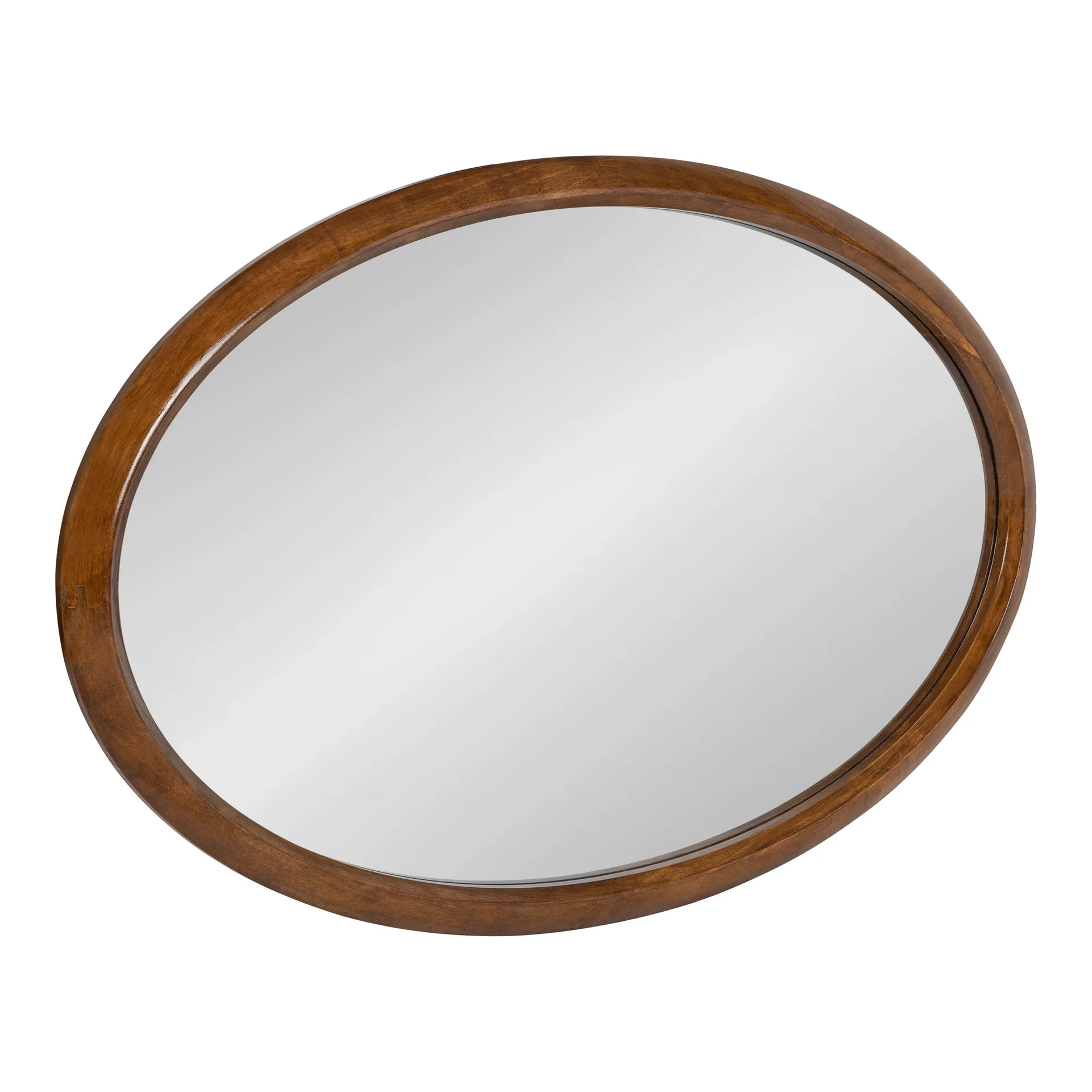 Pao Oval Walnut Wall Mirror