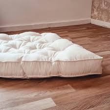 Cream Cotton Square Floor Cushion