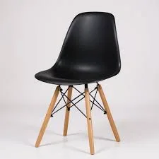 Black Molded Plastic Dining Chair