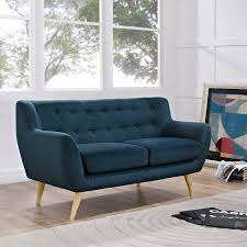 Remark Blue Upholstered Loveseat