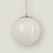 White Glass Globe Pendant Light