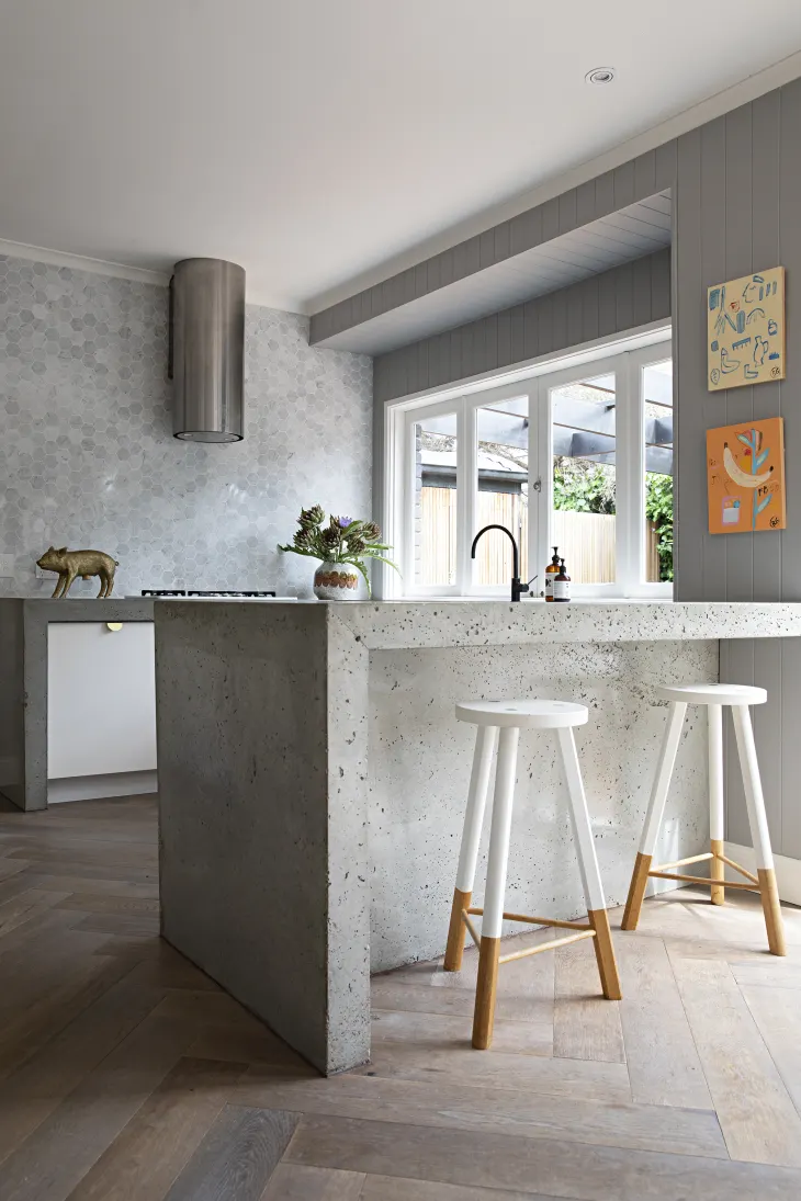 Modern Concrete Kitchen Island