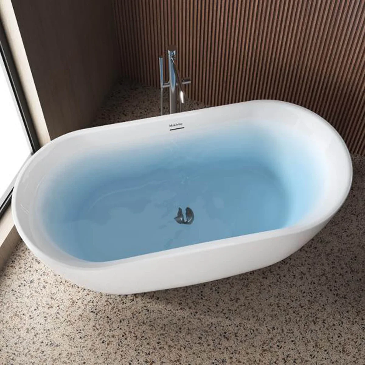 White Oval Freestanding Bathtub