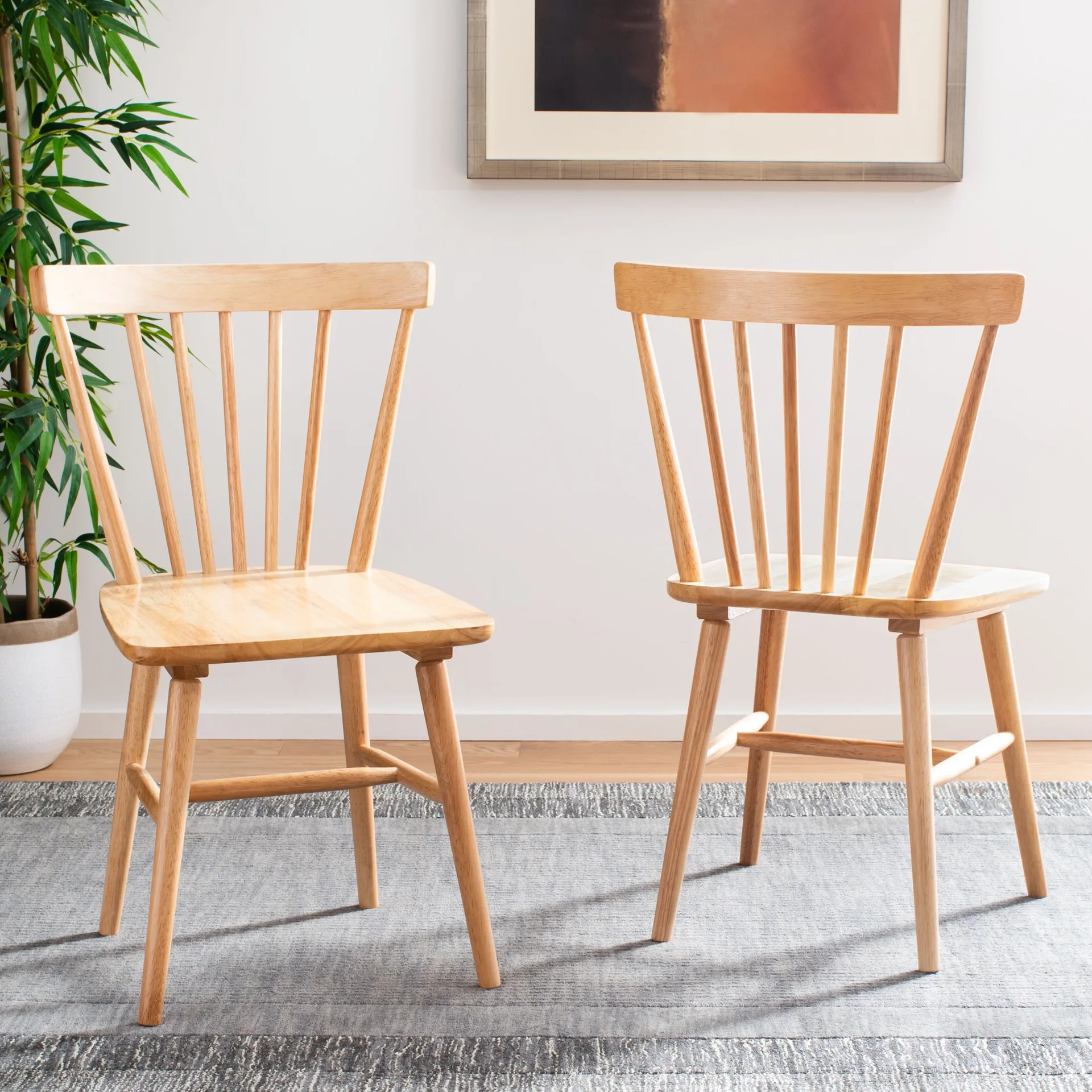 Winona Natural Wood Spindle Back Chair