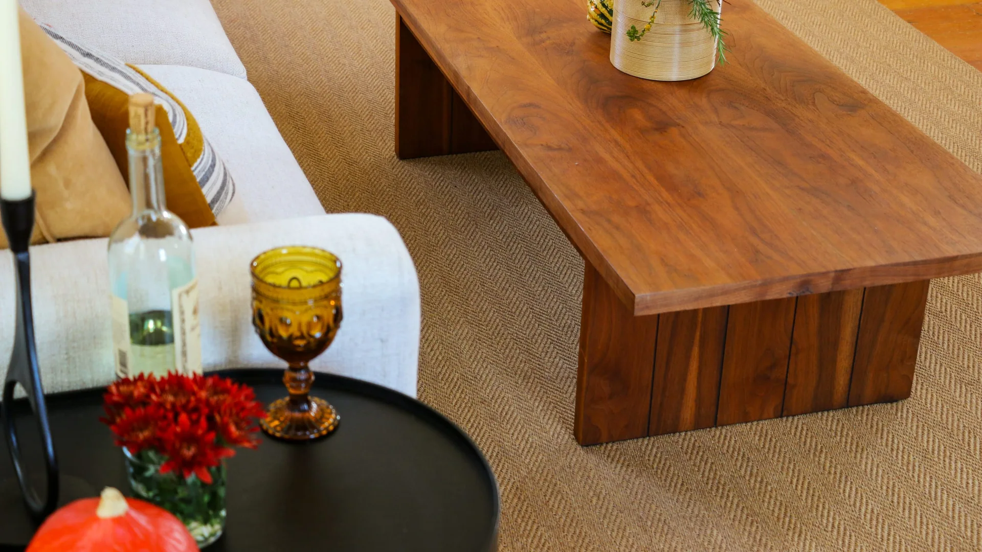 Tan Wool Area Rug