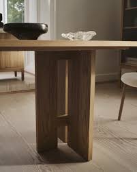 Axo Natural Wood Rectangular Dining Table
