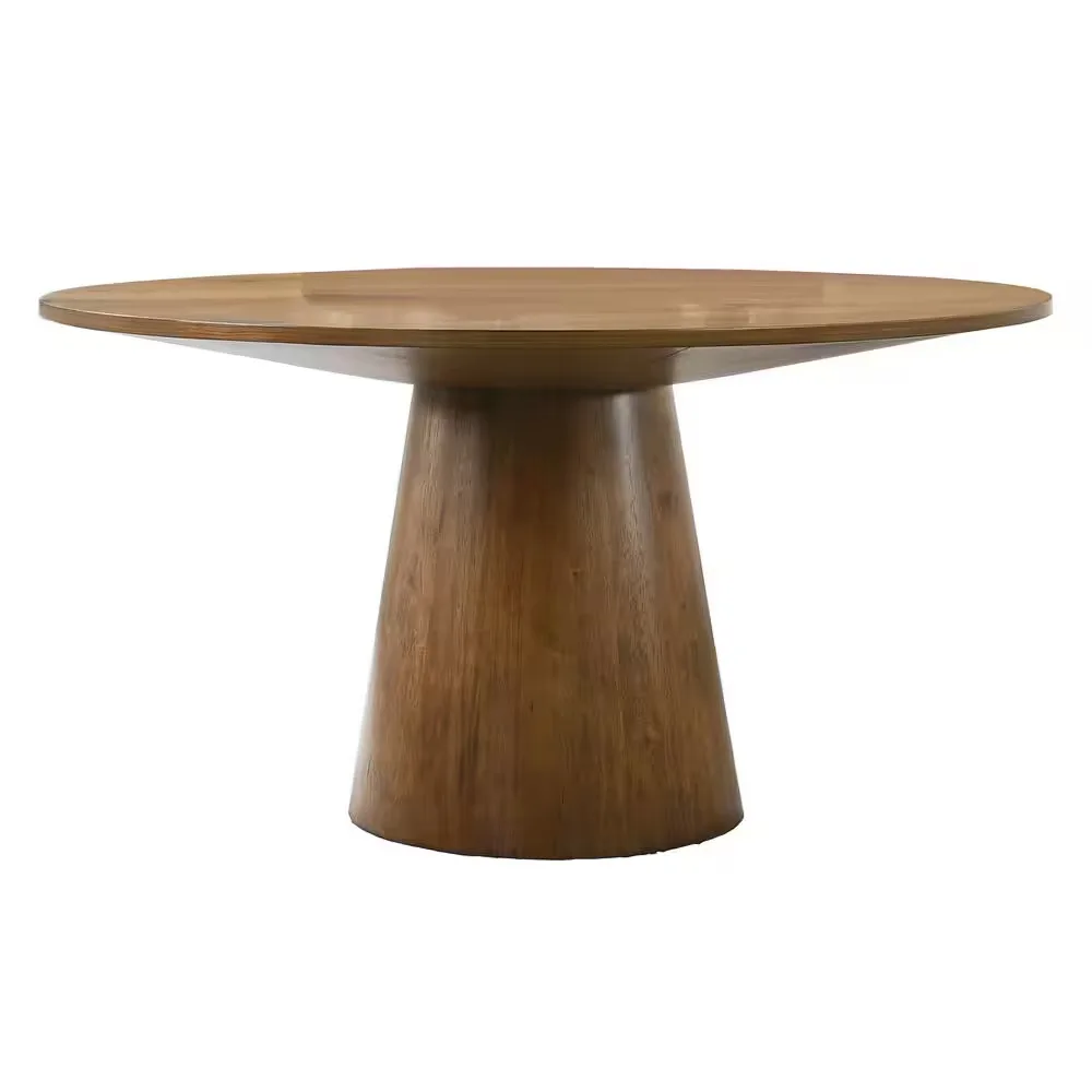 Terra Round Walnut Pedestal Dining Table