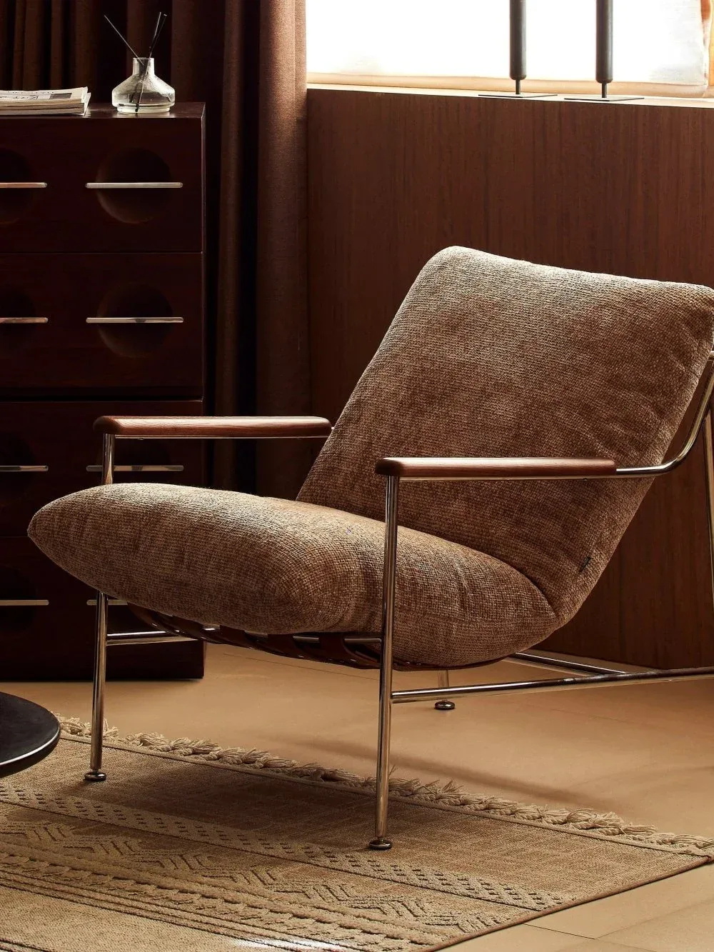 Fika Textured Fabric Upholstered Armchair