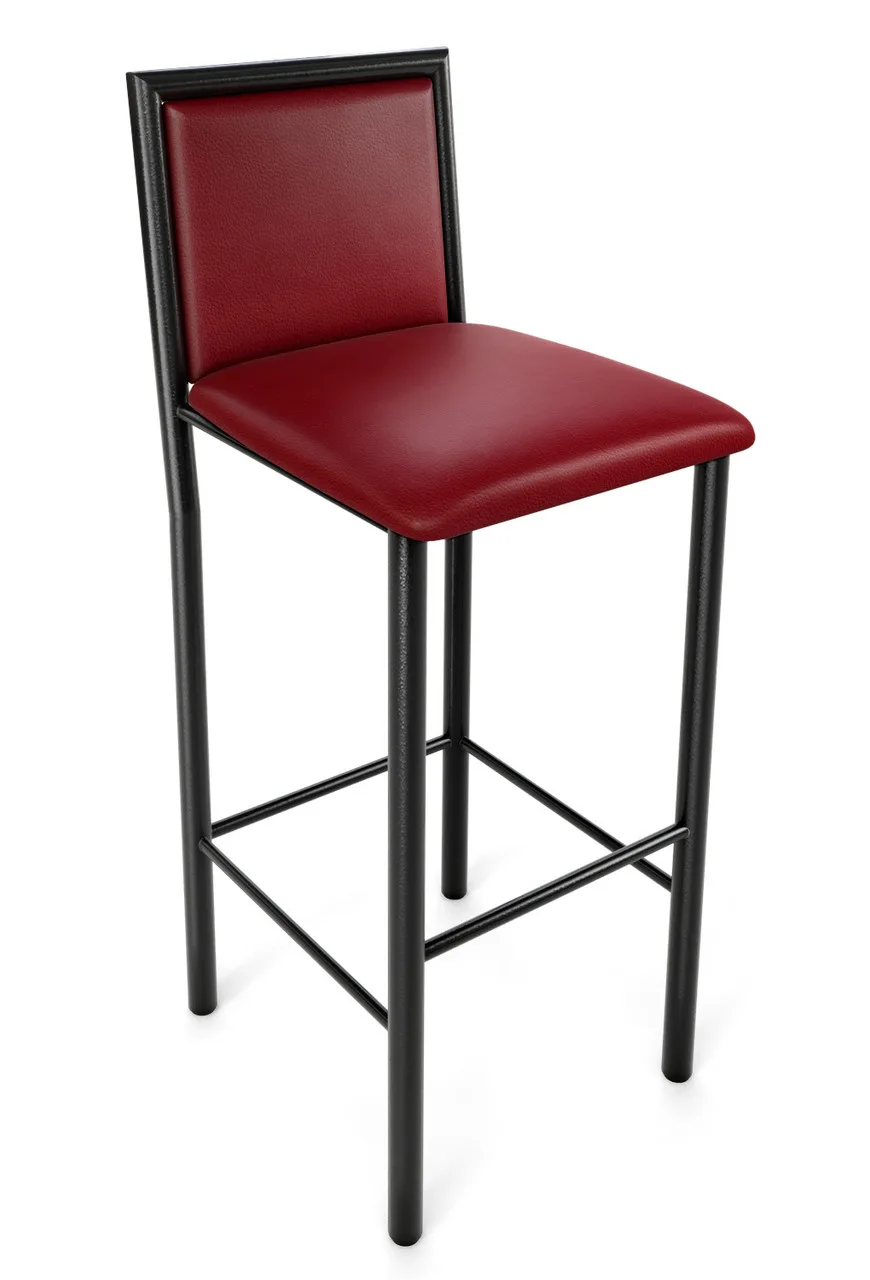 Leather and Metal Bar Stool