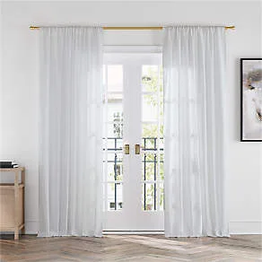 White Linen Sheer Curtains