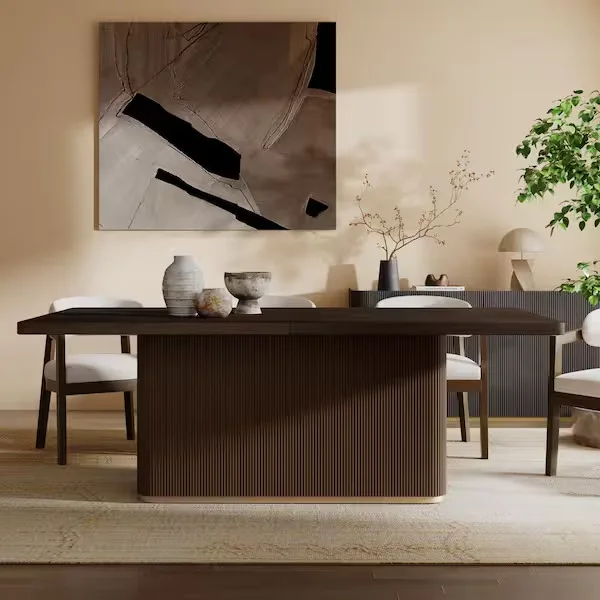 Murray Dark Brown Rectangular Wooden Dining Table