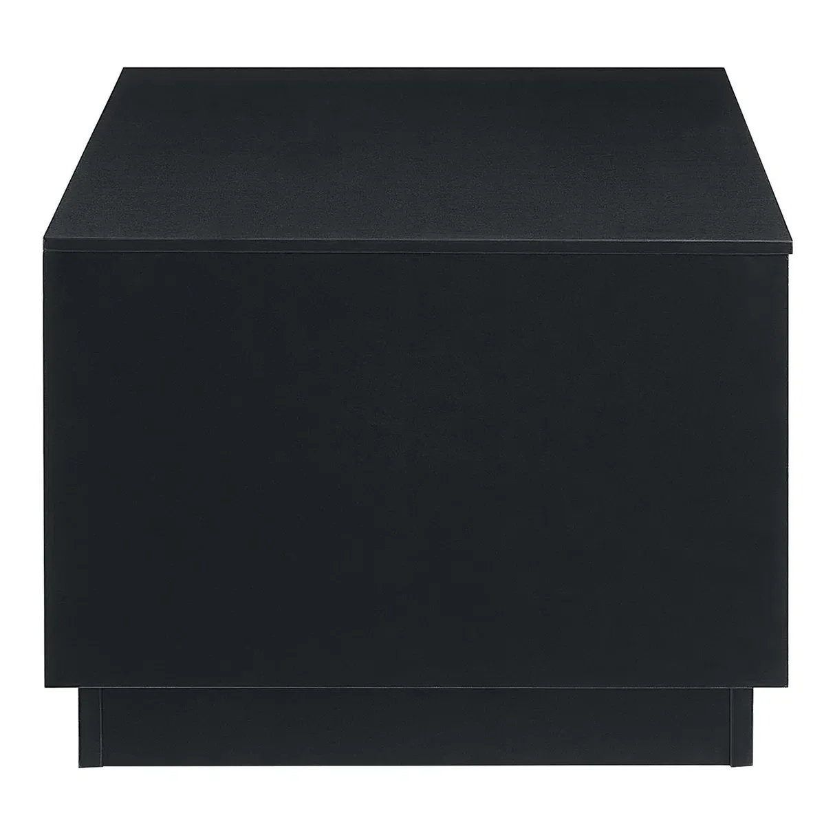 Matte Black Rectangular Nightstand