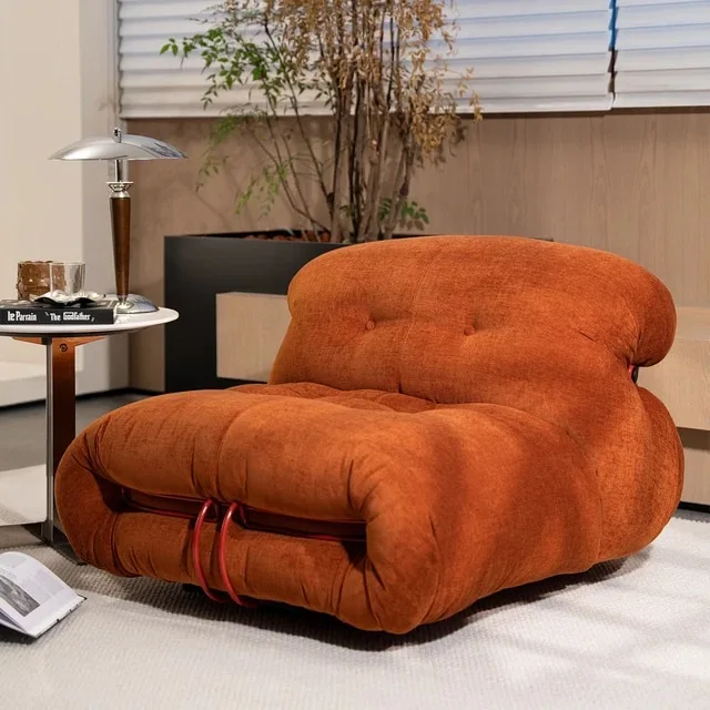 Soriana Orange Textured Modular Lounge Chair