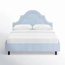Knipe Striped Arched Upholstered Bed