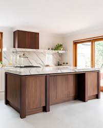 Modern Walnut Kitchen Island