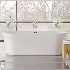Chloe White Acrylic Freestanding Bathtub