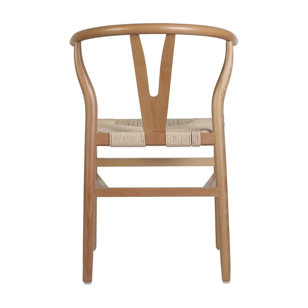 Natural Wood Wishbone Dining Chair
