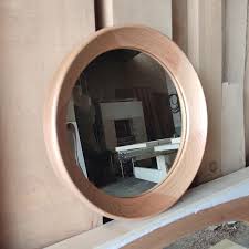Natural Oak Round Wall Mirror