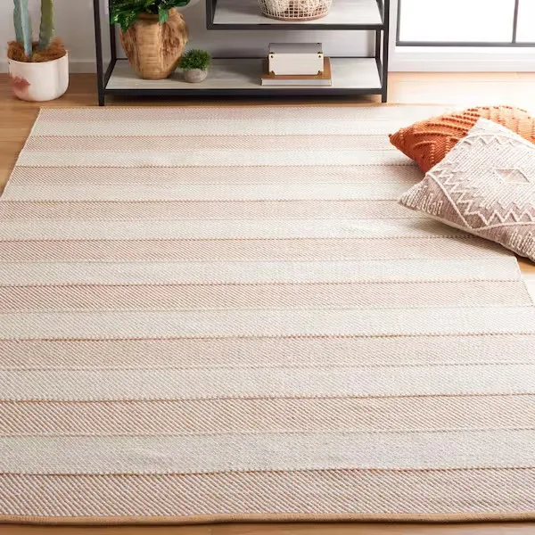 SAFAVIEH Striped Kilim Beige Gold 6 ft. x 9 ft. Striped Area Rug STK803B-6