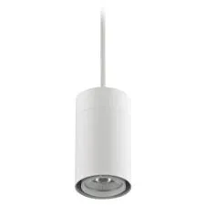 Minimalist White Cylindrical Pendant Light
