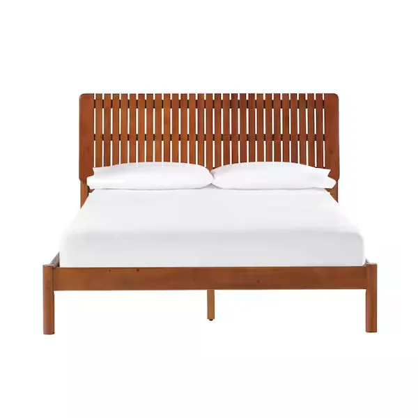 Modern Brown Wood Platform Bed