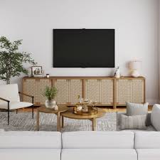 Aerie Woven Wood Media Console