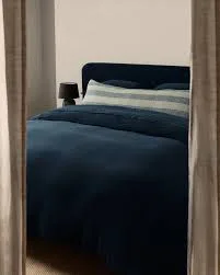Parachute Solid Blue Linen Bedding Set