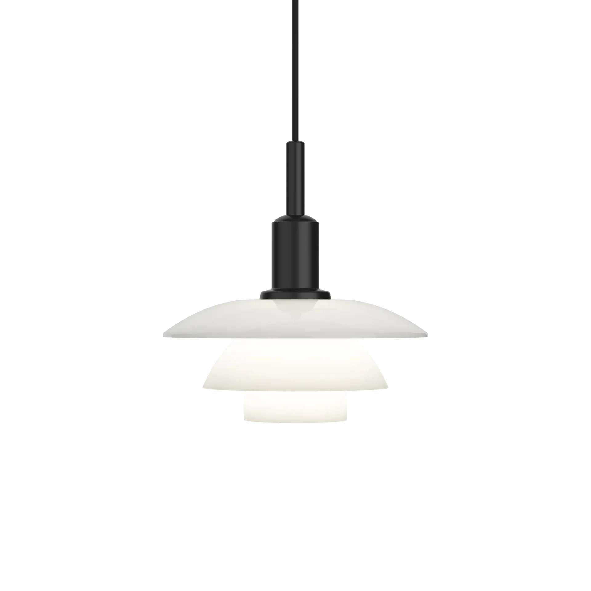White and Black Metal Pendant Light