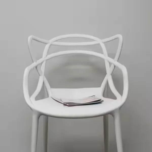 White Plastic Dining Chair