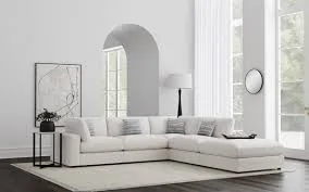 Serene Beige Fabric Modular Sectional Sofa