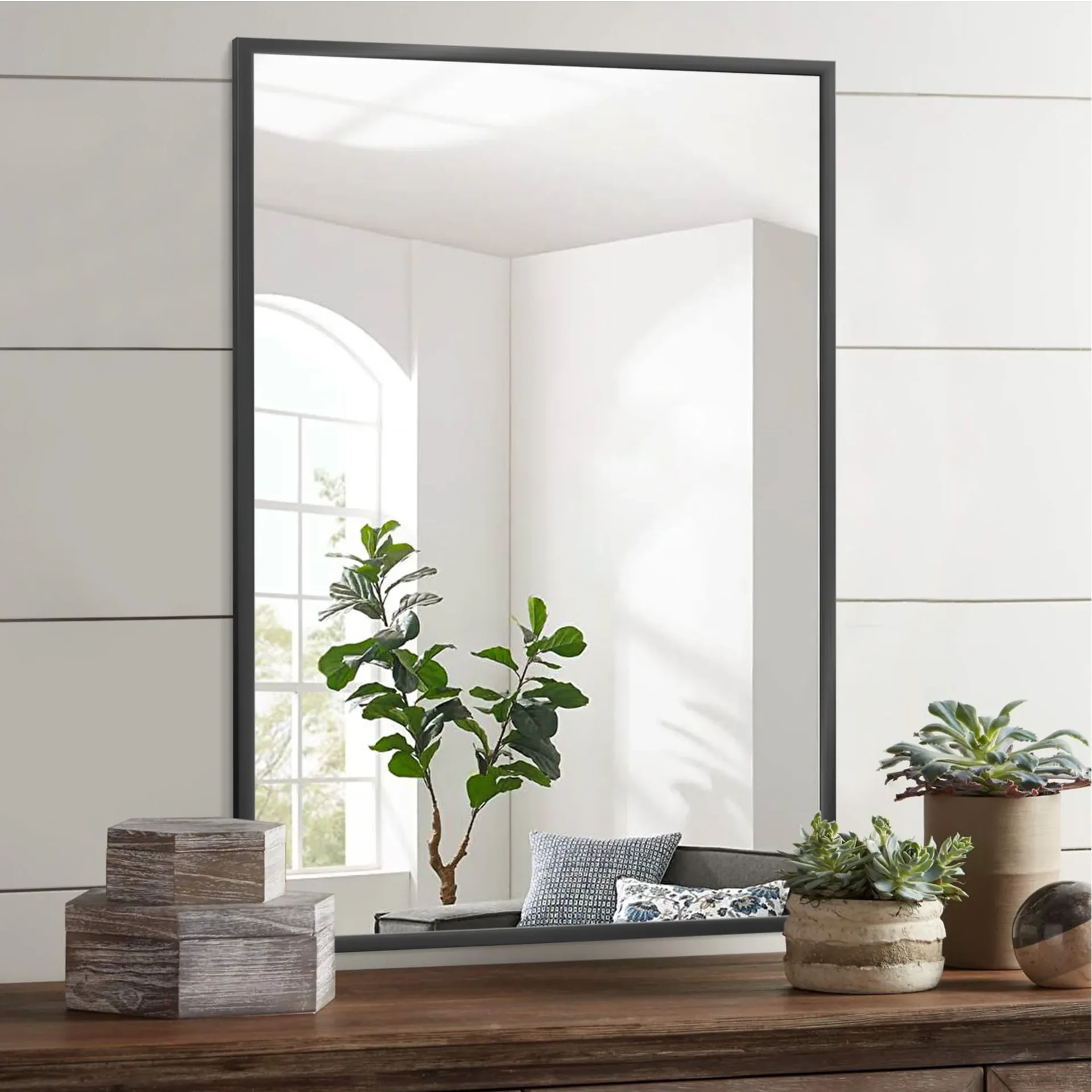 Modern Rectangular Framed Wall Mirror