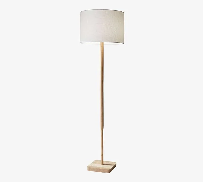 Morton Natural Wood Floor Lamp