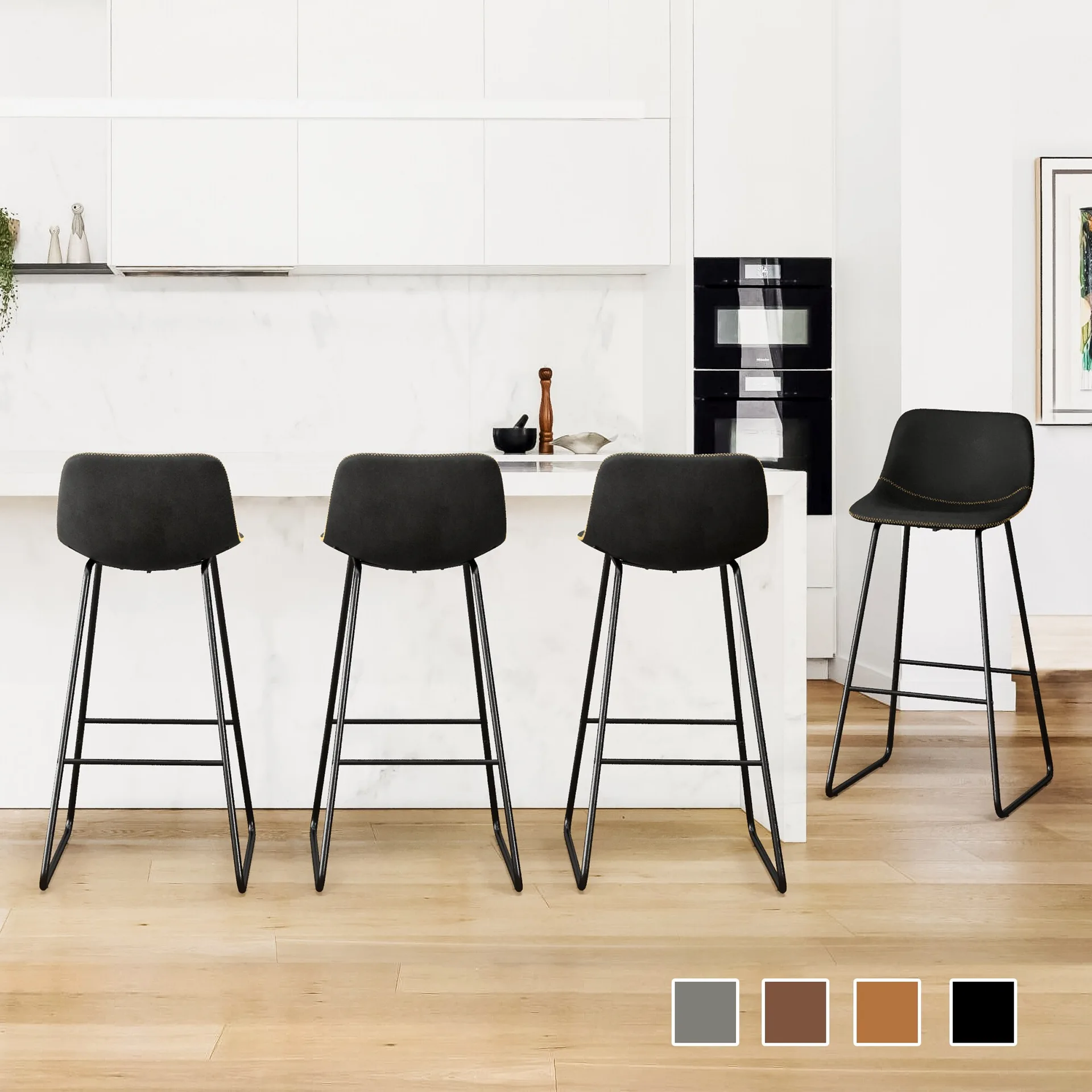 Black Metal Bar Stool