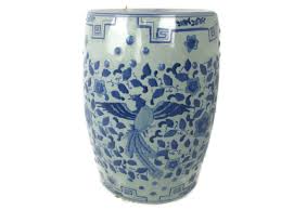Blue and White Porcelain Garden Stool