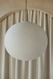 Ribbed Paper Lantern Pendant Light