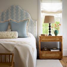 Blue Arched Upholstered Bed
