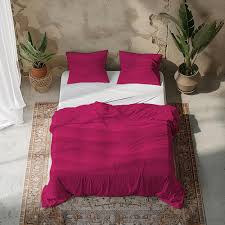 Solid Pink Cotton Bed Linens