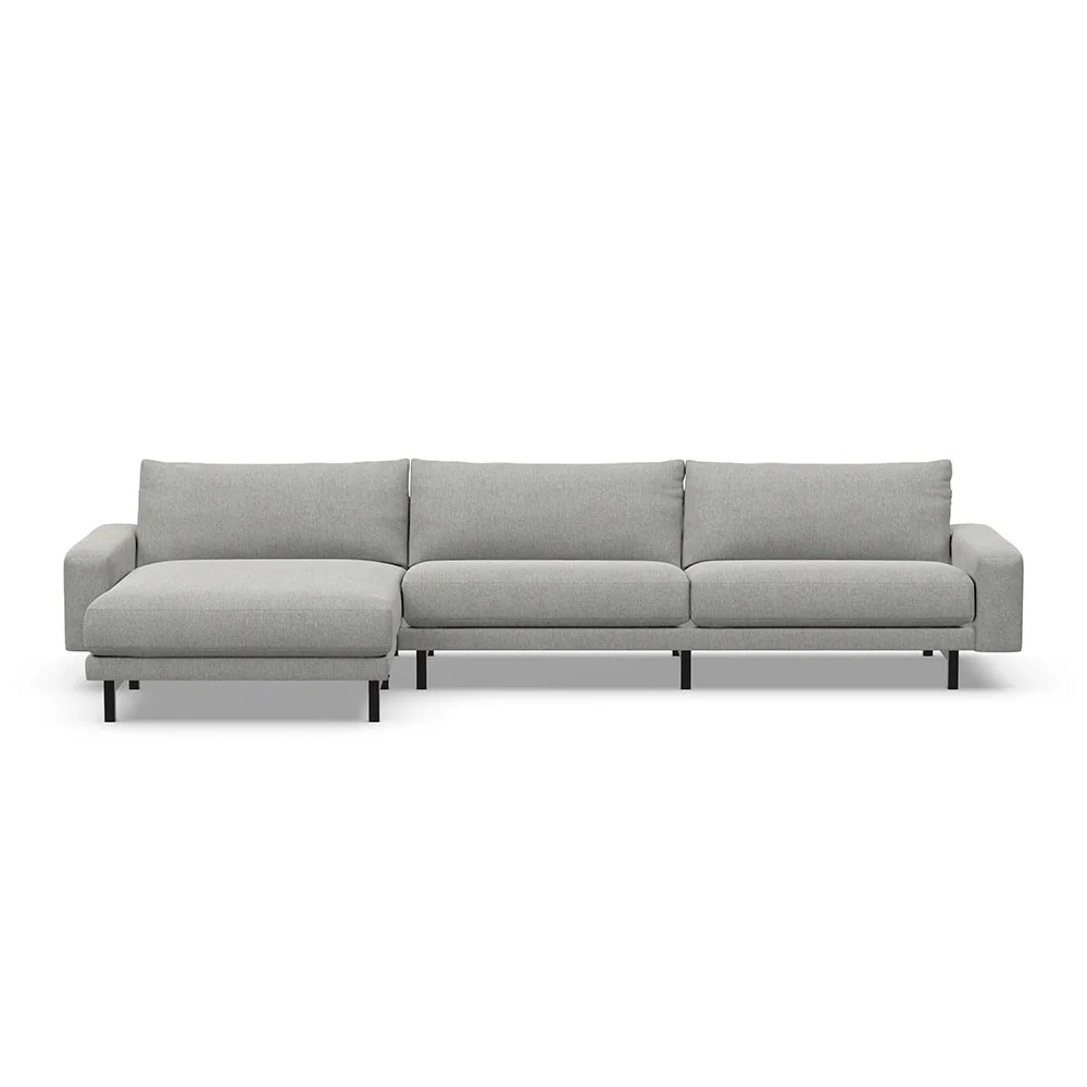 Montara Modern Gray Fabric Sectional Sofa