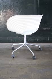 Vitra Tom Vac White Ribbed Office Chair