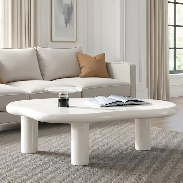 Canelio White Organic Coffee Table