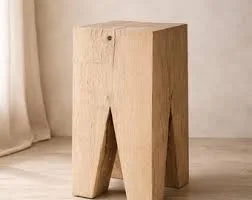 Wooden Block Stool