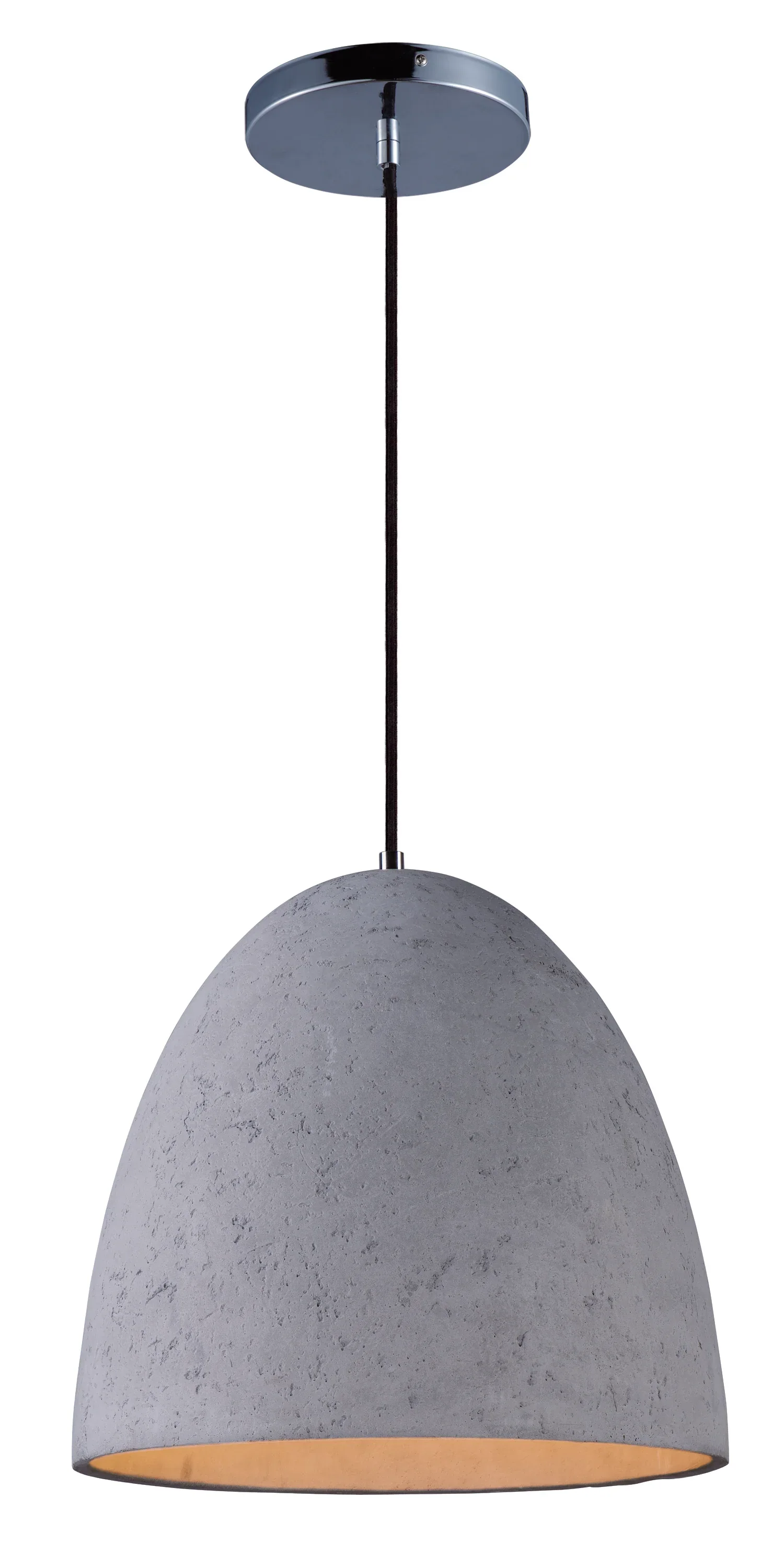Crete Gray Concrete Dome Pendant Light