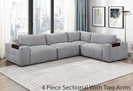 Gray Fabric Modular Sofa