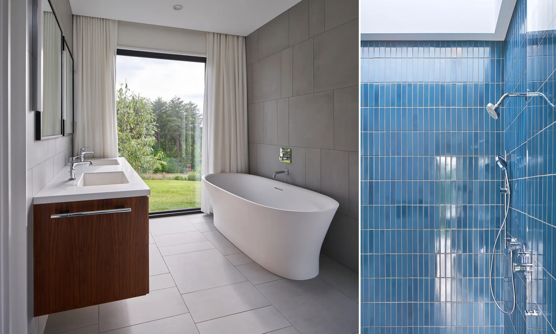Calloway Ridge House, Sanders Pace Architecture, Interior, Bathroom, Bathtub, Sink, Windows