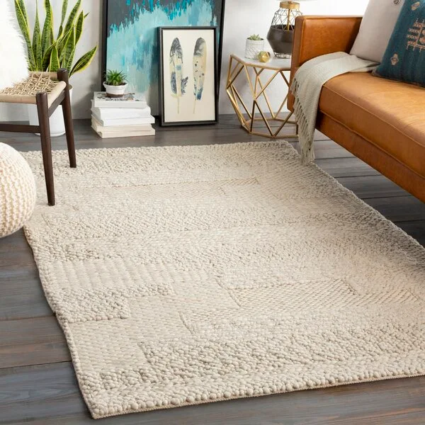 texture with a chunky wool rug