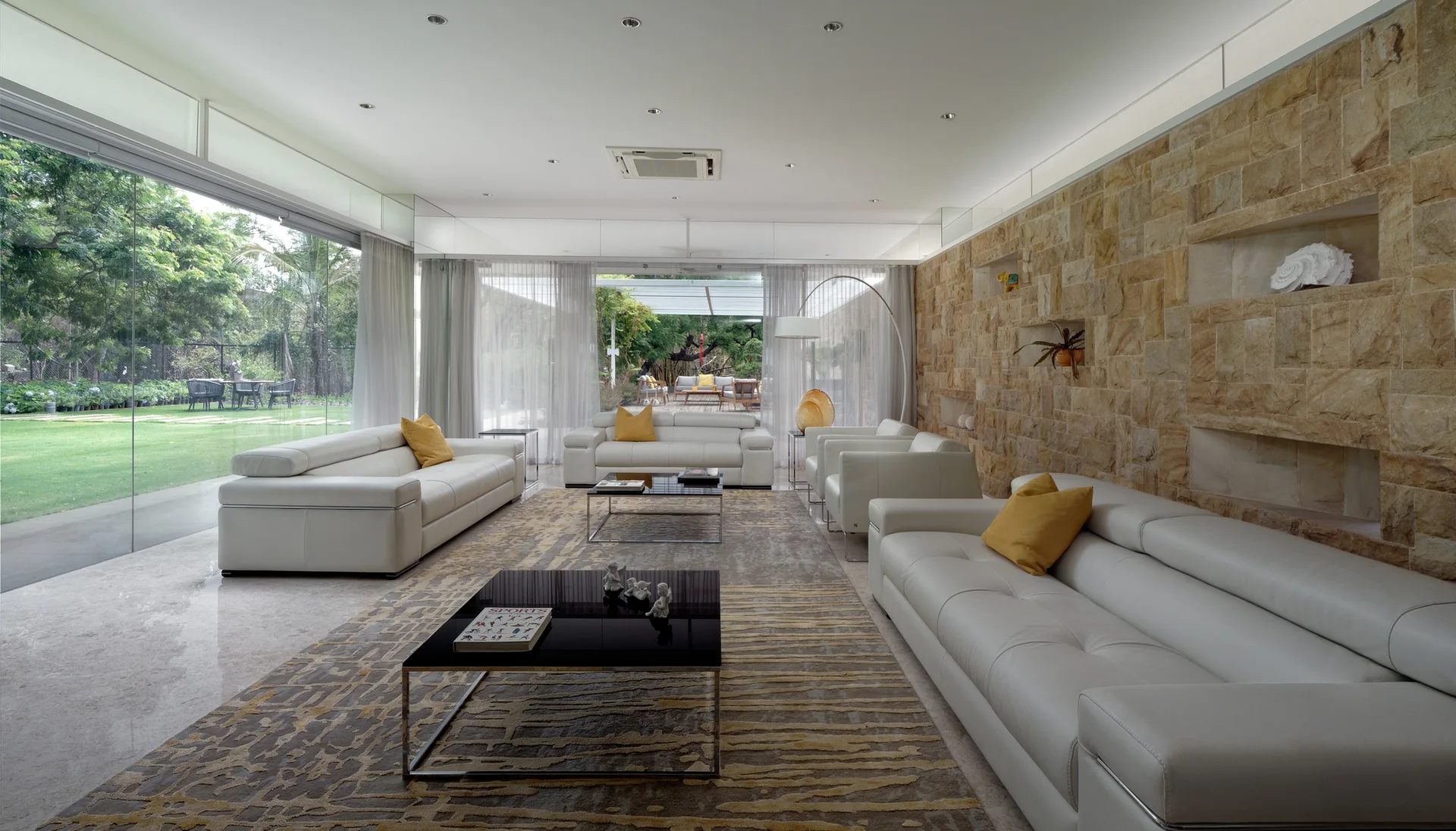 The Hovering Gardens House, Niraj Doshi Design Consultancy, Interior, Living Room, Sofa, Table